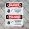 Signmission High Voltage Authorized Personnel Bilingual Danger Sign, Plastic, 7in W x 10in L, 2PK OS-2PACK-DS-P-710-VS-1340 - alternate 6